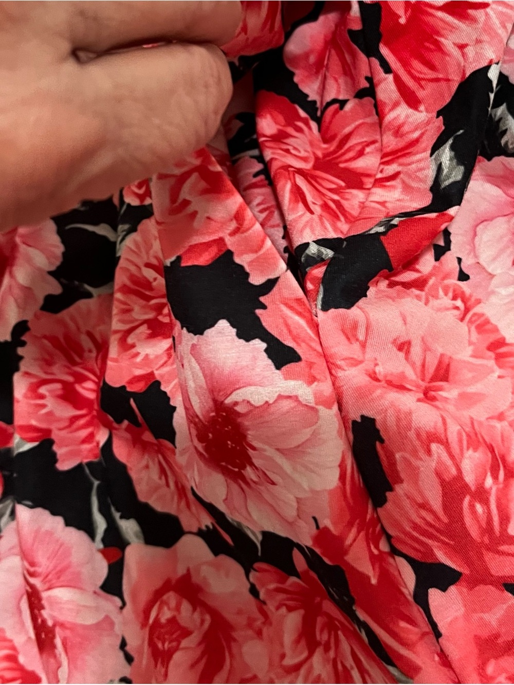 Grace Karin Coral Pink Floral V-Neck Midi Dress - Picture 11 of 13